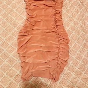 Salmon pink dress